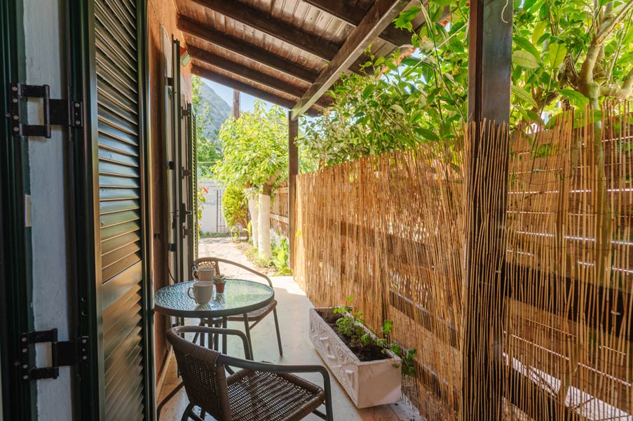 House Alexandros B - Veranda in front of the two bedrooms